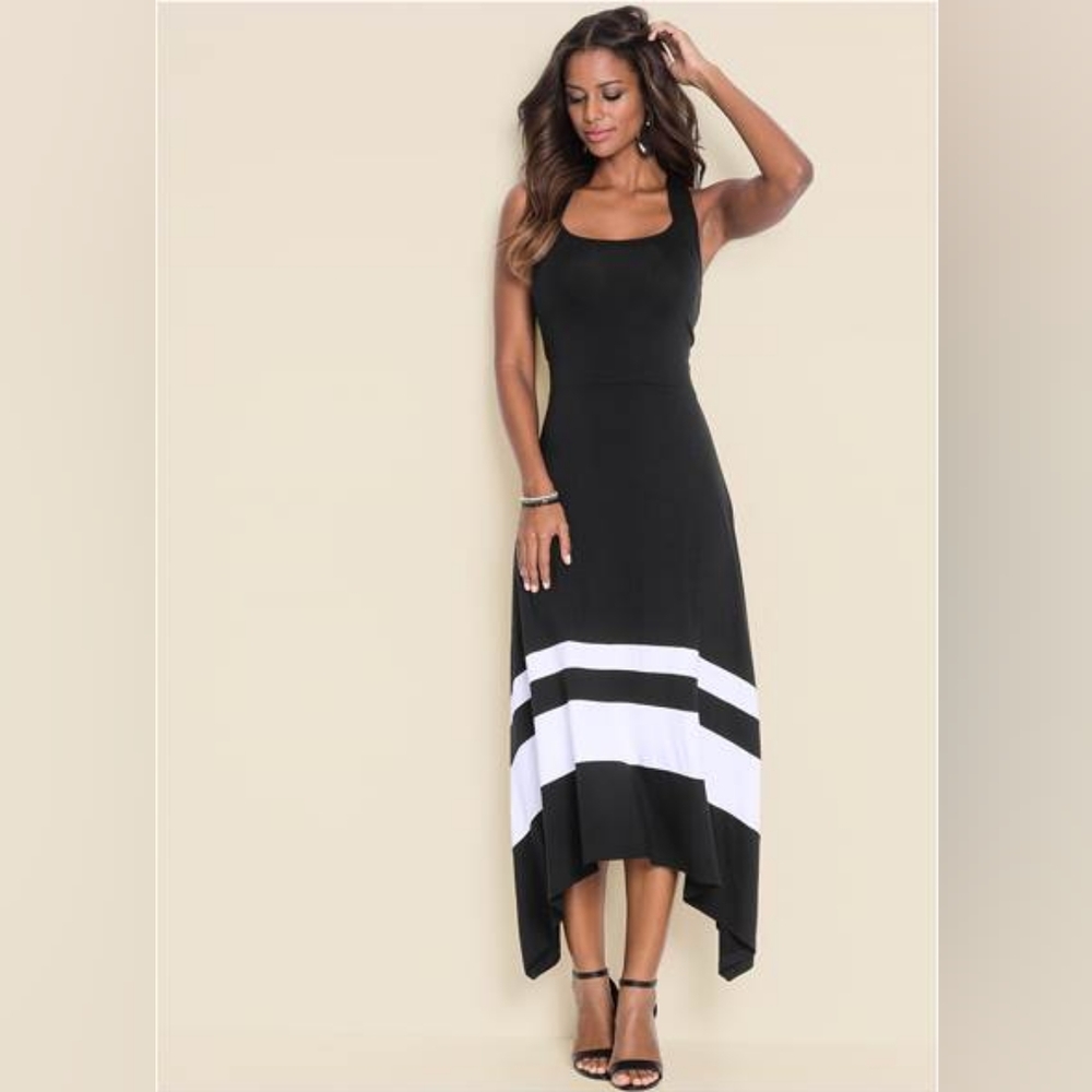 Venus color block maxi dress
